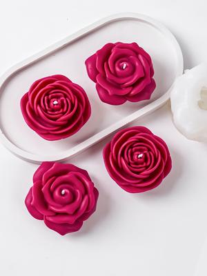 3D Rosenblume Duftkerze Silikonform DIY Pfingstrose Handgemachte Seife Gips Schokolade Backen Handwerk Gussformen Heimdeko Geschenk