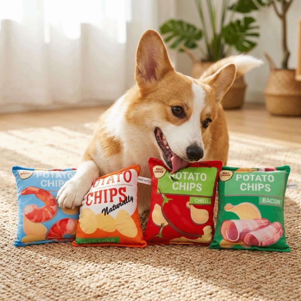 Crinkle Paper Inside Plush Pet Toy Bite Tough Crinkle Paper Pet Toy  Cat Dog Boredom Relief