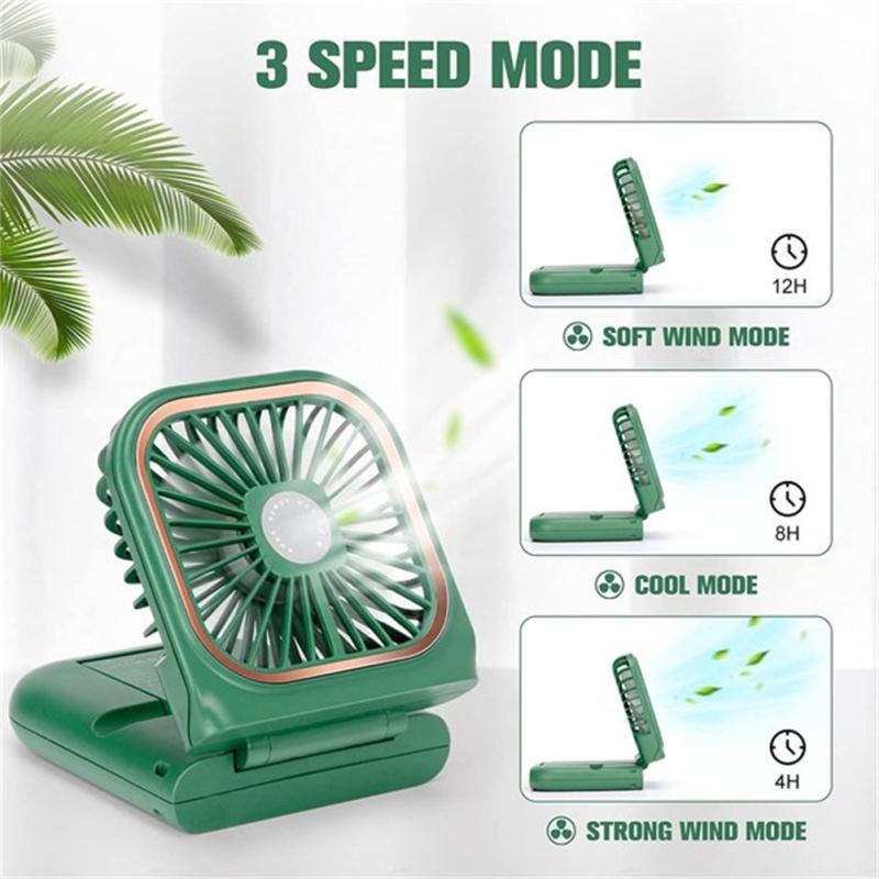 Mini ventilator portabil, cu 3 viteze, rotativ de 180 de grade, ventilator portabil pentru gât, reîncărcabil, pentru călătorii, biroul de acasă