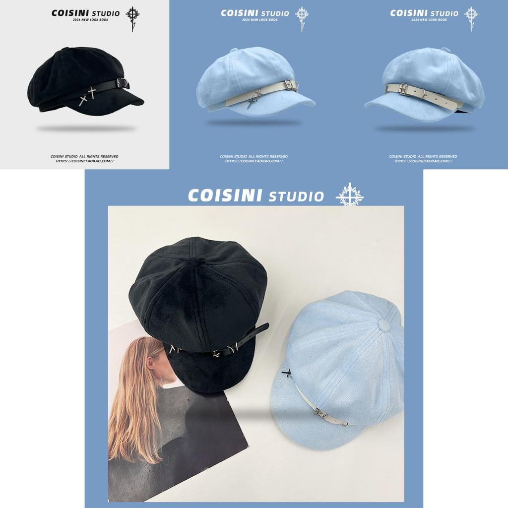 Unique Sweet Aesthetic Y2k Octagonal Hat For Women Cozy And Fashionable Spring Style