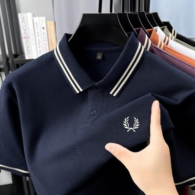 Luxury Brand 100% Cotton Short Sleeve Men's Polo Shirt Summer High-end Fashion Classic Embroidery Business Casual Golf T-shirt