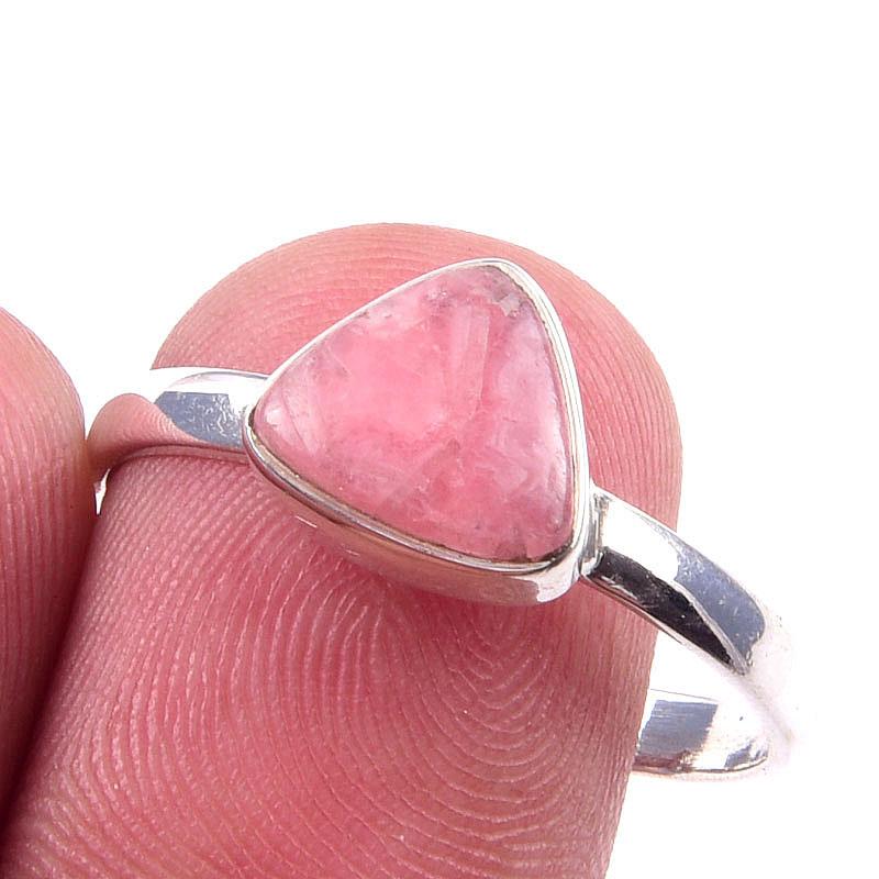 

Natural Rhodochrosite Gemstone Handmade 925 Solid Sterling Silver Ring S.10 C1T96