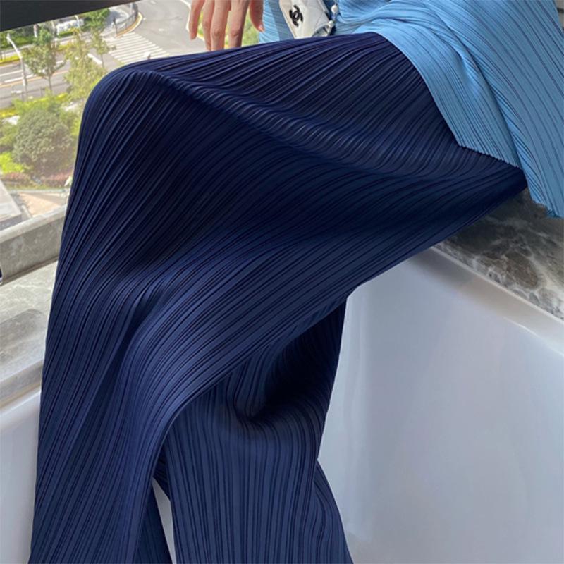 Damen High-Waist Plissee Weitbein Hose: 2025 Sommer Retro-Stil