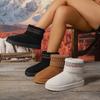 Large Size Cotton Shoes for Women, Winter Ethnic Style, Worn Outdoors with Warm Fleece and Thick Soled Snow Boots