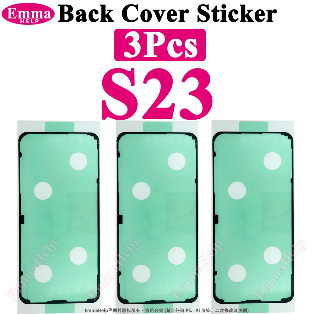 3pcs Waterproof Sticker For Samsung S23 Ultra S21 S22 S24 S25 Plus S26 Rear Back Door Housing Cover Seal Frame Adhesive Glue