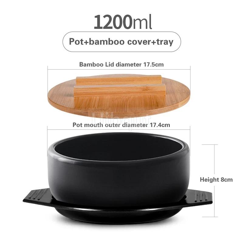 Korean Style Stone Pot Special for Rice Mixing Korean Commercial Little Pan Rice Small Casserole Small Ceramic Sand Pot Cookware
