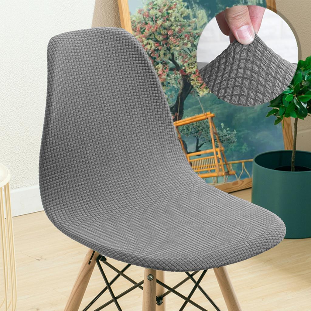 Shell Chair Covers,Jacquard Dining Room Chair Slipcover Dining Chair Covers Stretchable Slipcovers for Kitchen, Office and Living Room