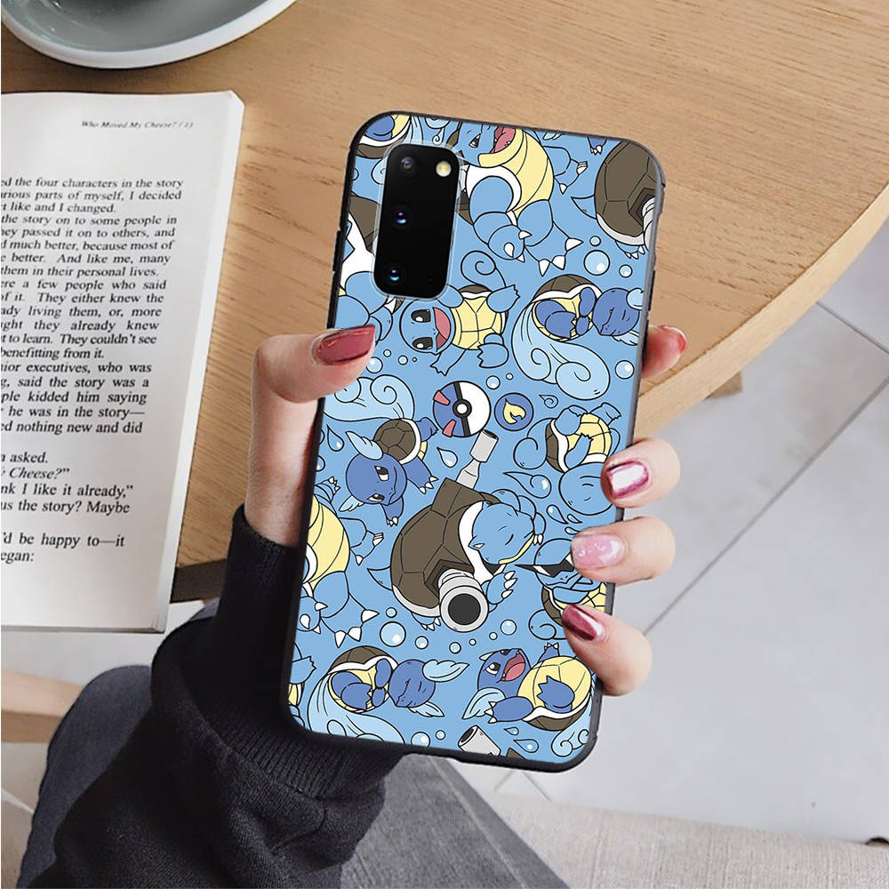 AP9 Squirtle Pokemon Black Case for Samsung Note 20 Lite S24 Ultra S23 S22 A05 A06 A11 A71 A15 A16 A13 A24 A25 A33 A52 A53 M55 M35 Sofe Cover