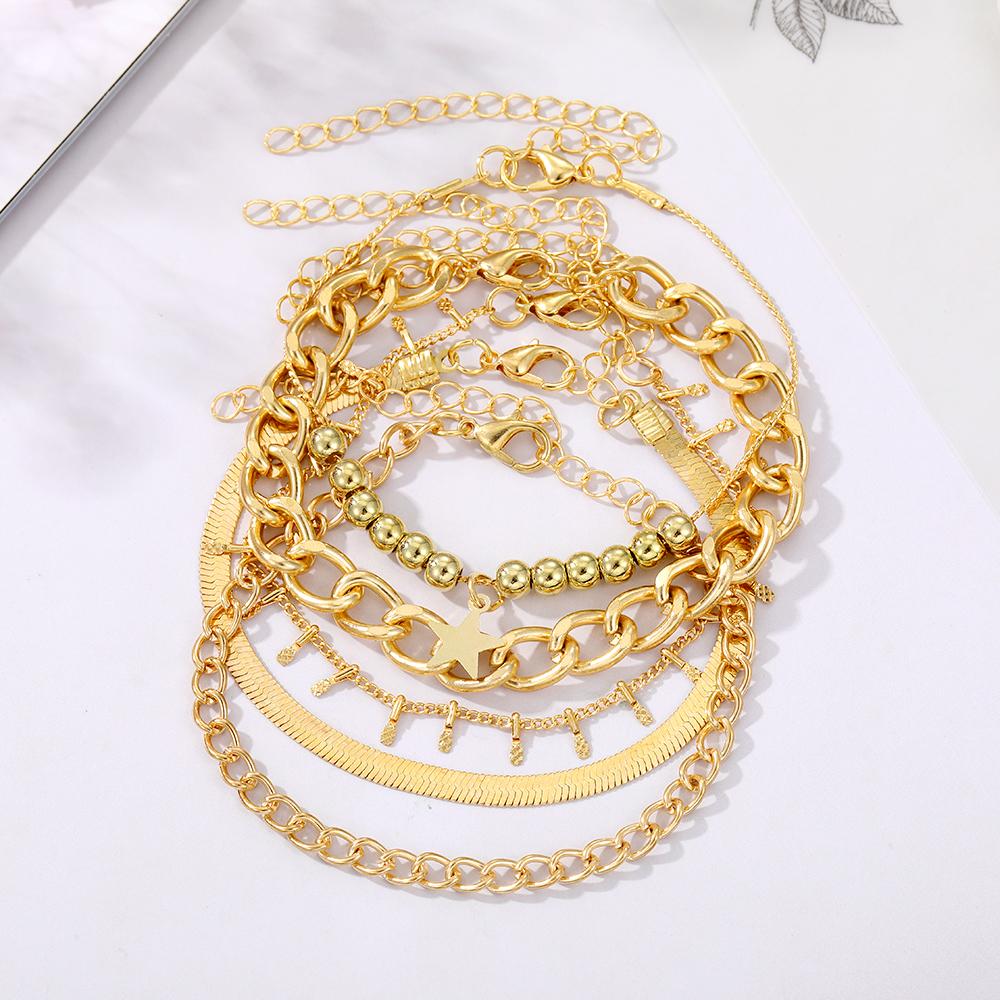 2022 Nouveau Bracelet Classique Vintage Ensemble Bracelet Bracelet Étoile Bracelet Breloque Bracelet Bracelet Cadeaux pour Dames Filles