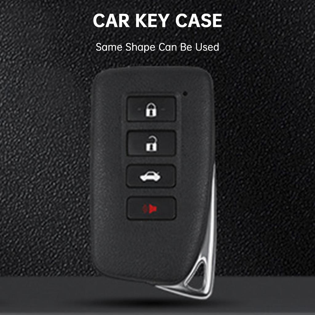 Alloy Aluminum TPU Soft Film Car Key Gray Case Cover For Lexus IS GS ES RX