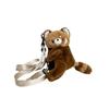 Plush Toy Raccoon Doll Crossbody Bag Doll Animal Shoulder Bag Soft Children School Bag  Outdoor