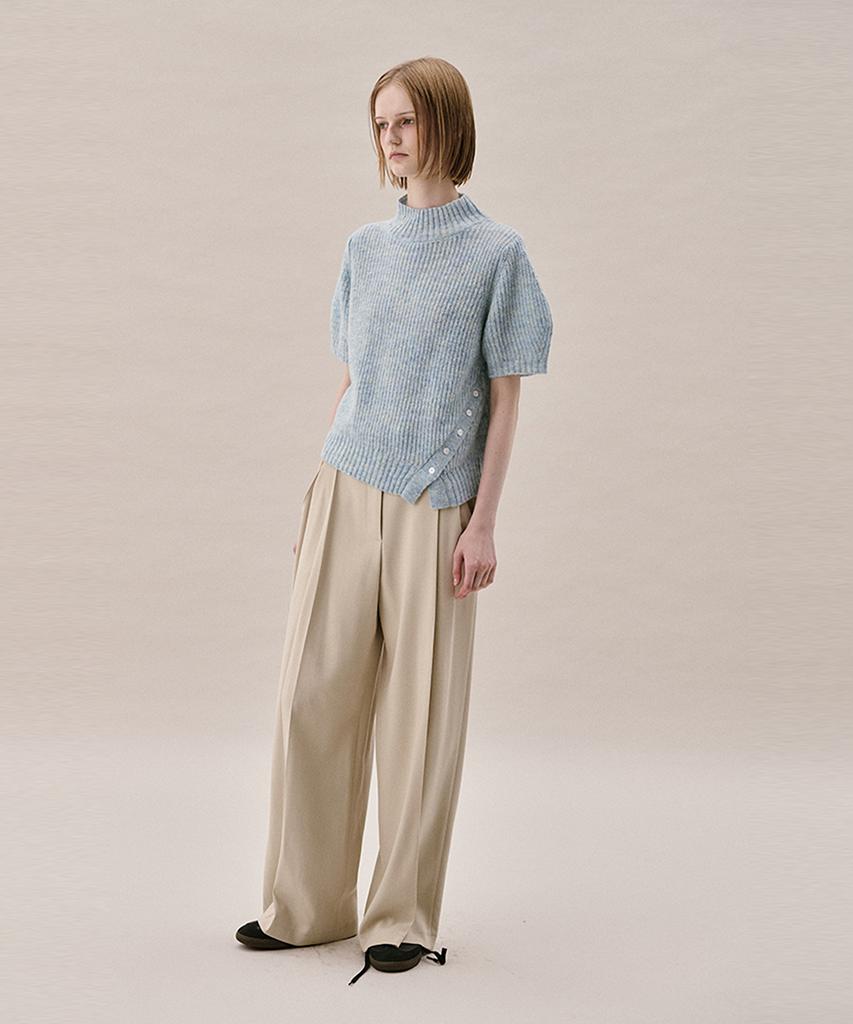 AHWE Half Sleeve Sweater_Sky Blue Melange
