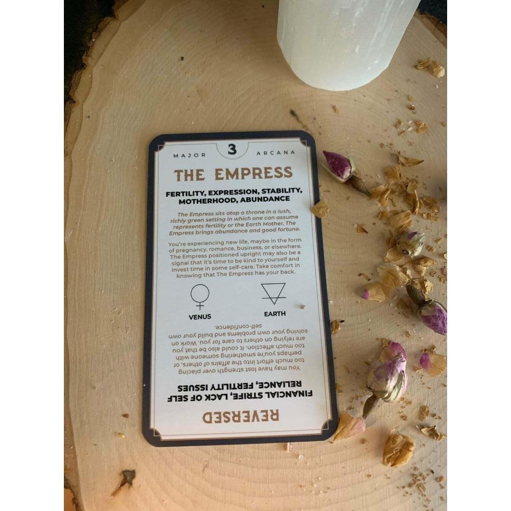 10,3*6 cm Tarotorial Tarot Training Deck 78 stk Kort med nøkkelord som betyr for nybegynnere