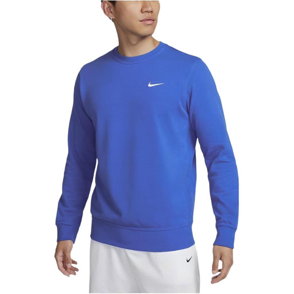 Nike Vienos spalvos logotipas Spausdintas apvalios apykaklės džemperis Vyriški viršutiniai drabužiai Mėlyna AA3178-403