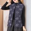 Women's Ethnic Style Frog Button Quilted Vest – Warm Sleeveless Autumn/Winter Waistcoat