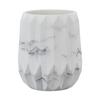 Makeup Brush Holder Durable Glossy Resin Large Capacity Modern Design Marble Vein Makeup Brush Organizer