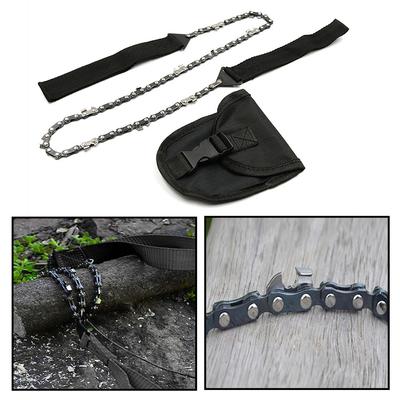 24 Zoll Handseil Kettensäge Tragbares Baumschneidewerkzeug Faltbare Manuelle Stahlseil Kettensäge für Camping/Wandern/Angeln/Picknick-Gebrauch