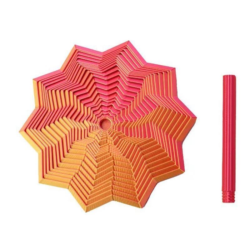Spiral 3D Printing Fractal Hexagon Anti-Anxiety and Stress Relief Pocket Size Toy for Adults for Exquisite Home Decor Gift