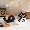 Snail Mosquito Coil Holder Fireproof Heat-resistant Mosquito Repellent Tools Mosquito Coil Rack with Storage Tray