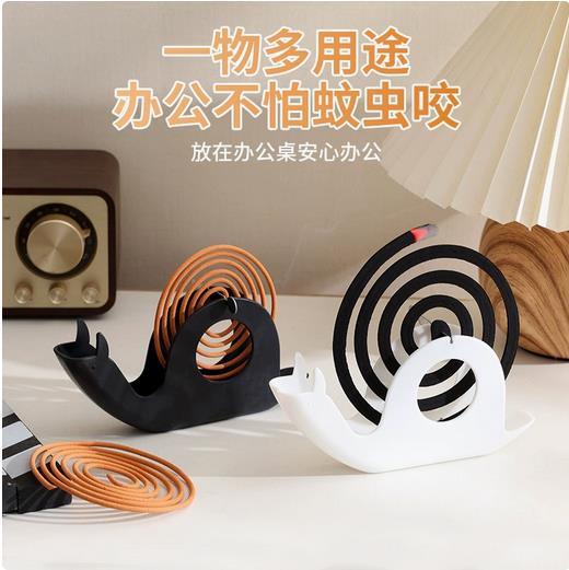 Snail Mosquito Coil Holder Fireproof Heat-resistant Mosquito Repellent Tools Mosquito Coil Rack with Storage Tray