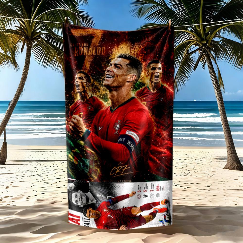 Cristiano Ronaldo Beach Towel Quickdry Soft Microfiber Comfortable Lightweight