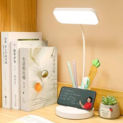 Lámpara de escritorio LED con control táctil, lámpara de lectura sin parpadeo, 3 modos de color(Blanco cálido, blanco frío y cálido), Lámpara de mesa plegable