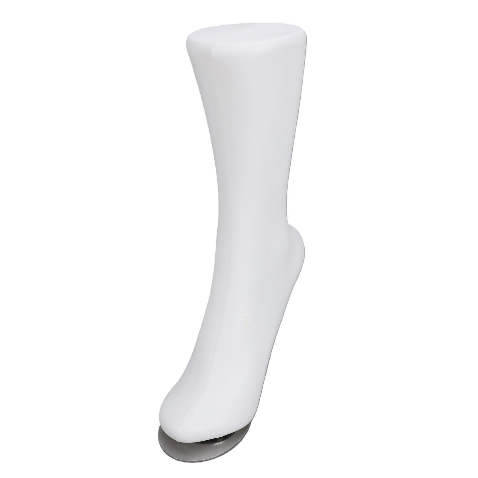 Voetmodel Realistisch Magnetisch Vrouwelijk Mannequin Voeten Display Model met Stabiele IJzeren Basis voor Sokken Schoenen Sieraden white