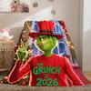 Christmas Gift Comedy Movie How the Grinch Stole Christmas Blanket Home Warming, Four Season Bed Decoration Sofa Cover Flannel Throwing Blanket K13
