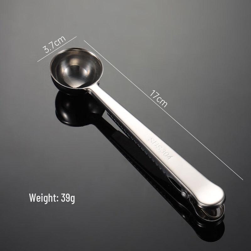 

Qianxing 304 Stainless Steel 2-in-1 Coffee Scoop & Sealing Clip