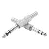 2Pcs Audio Adapter Male Coupler Joiner Guitar Earphone Straight Jack Plug In Connector 6.35mmStereo