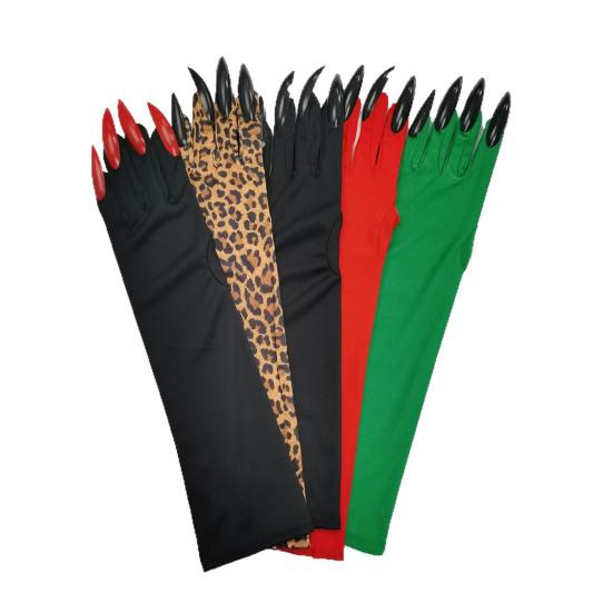 Halloween Claw Gloves Women Paw Gloves with Long Fingernails Cat