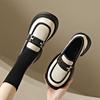 Loafers Women's 2025 New Summer and Autumn Black Platform British Style Small Leather Shoes Thick Heel One Pedal Single Shoes