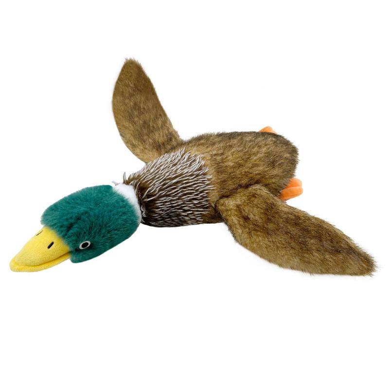 

105g Plush Material Realistic Wild Chicken And Duck Dog Interactive Toy коричневий