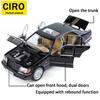 AASW1 Toy car, 1:24 black Mercedes-Benz classic car model with tiger head design, die-cast aluminum alloy, high-quality car model gift
