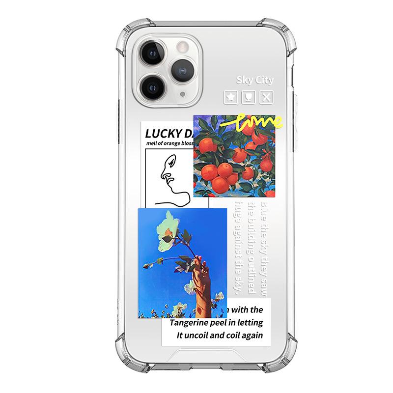 Orange 13 Mirror Case for iPhone 15 Pro Max, Apple 16, Huawei P60, Xiaomi 14 - INS Style