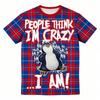Men's T-shirt Penguin Grid 3D Print Men's Short Sleeves T-Shirt Loose Casual Summer Outdoor Street Men's and Women's Tees Tops