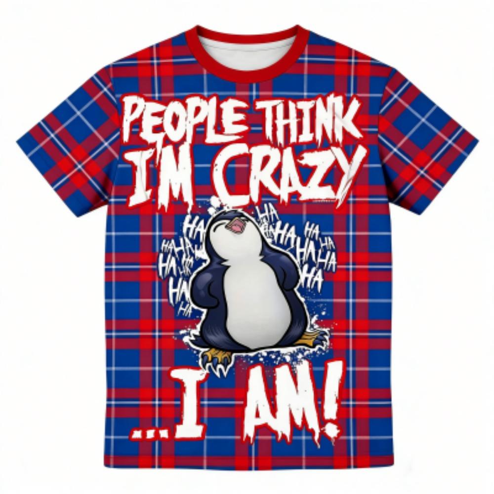 

Men s T-shirt Penguin Grid 3D Print Men s Short Sleeves T-Shirt Loose Casual Summer Outdoor Street Men s and Women s Tees Tops XXS