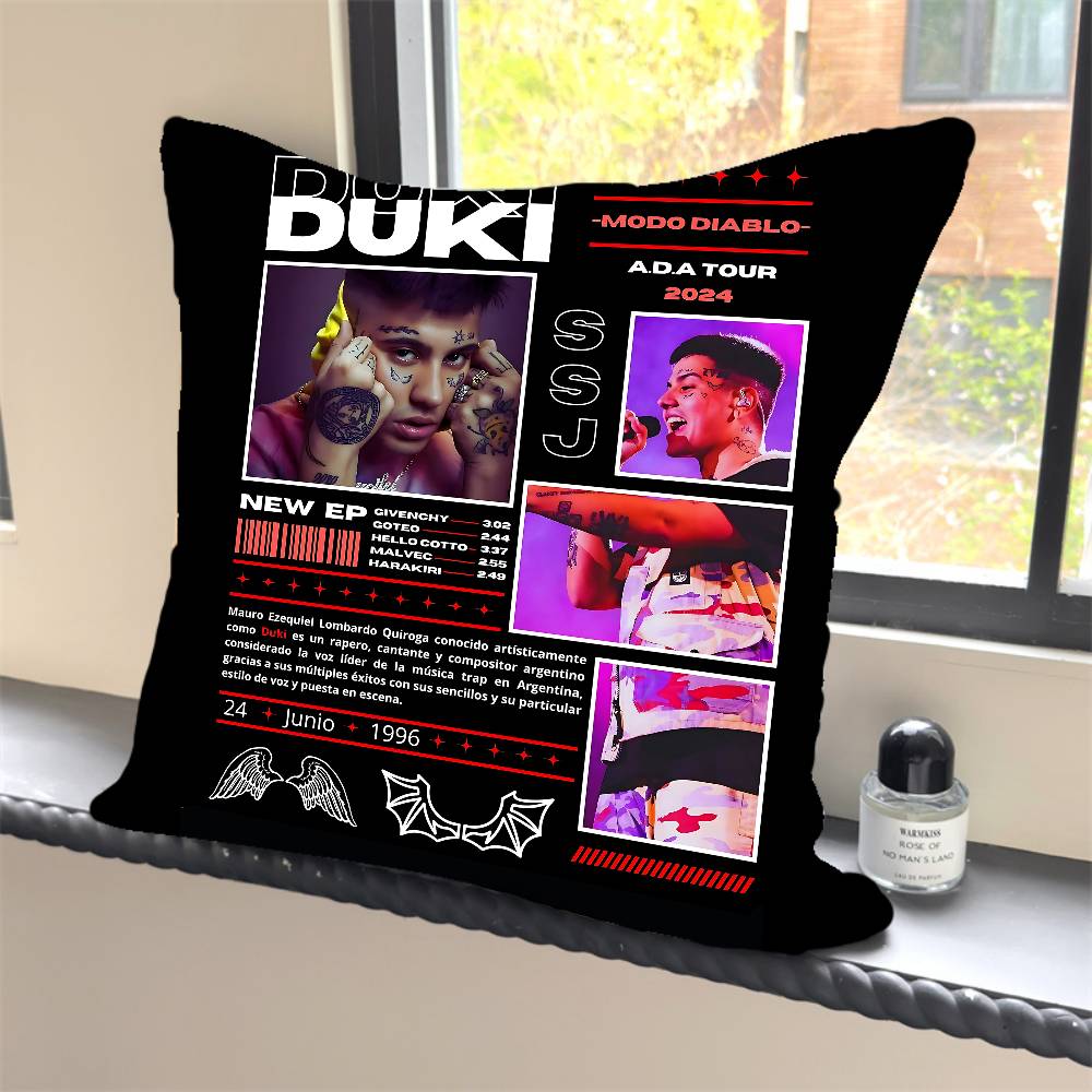 1PC Rapper D-Duki Pillow Case Square  Bedroom Sofa Leisure Comfort Cushion Car Home Decoration