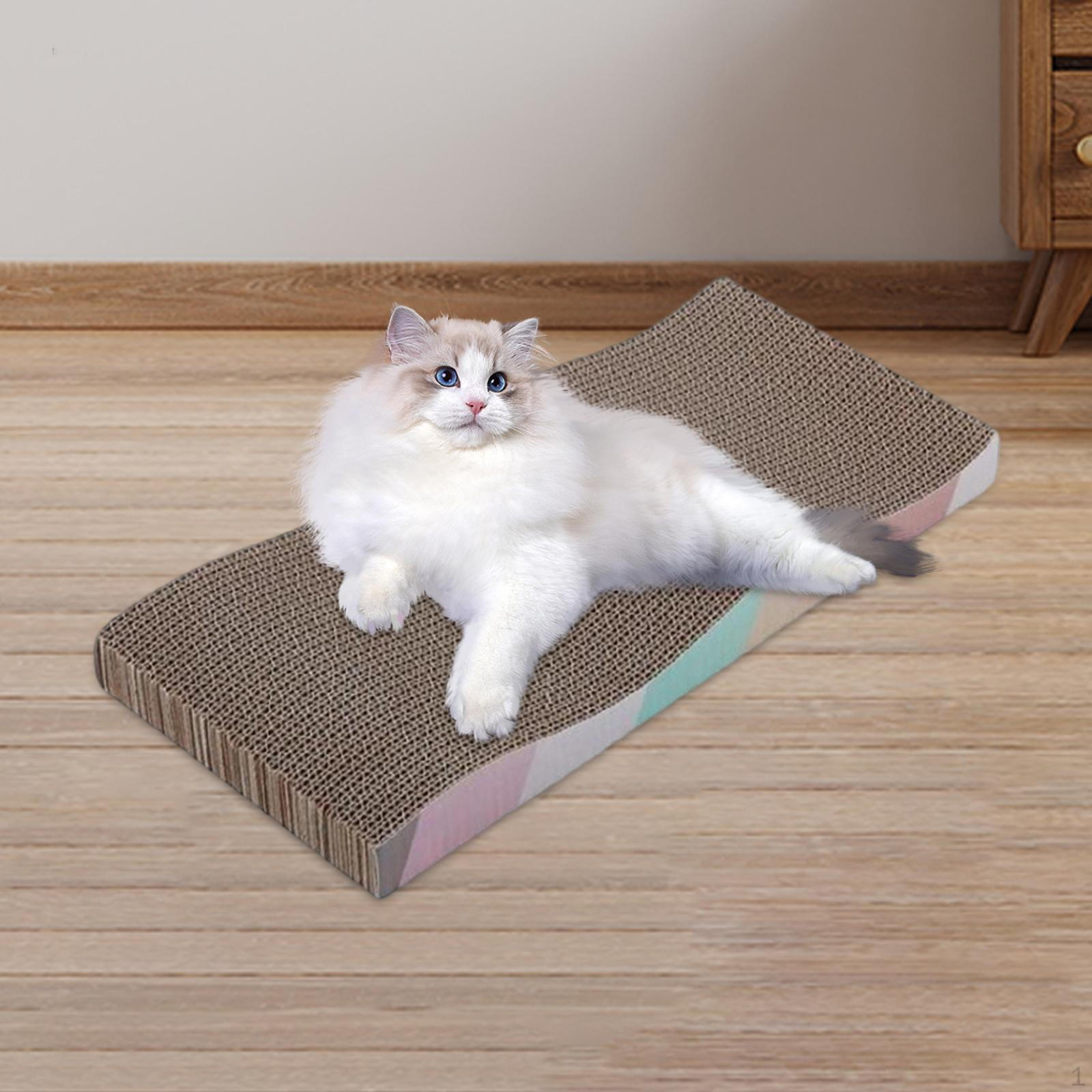 

Изогнутая когтеточка для домашних кошек, двусторонняя, многоцелевая, 17 дюймов x 7,8 дюймов с