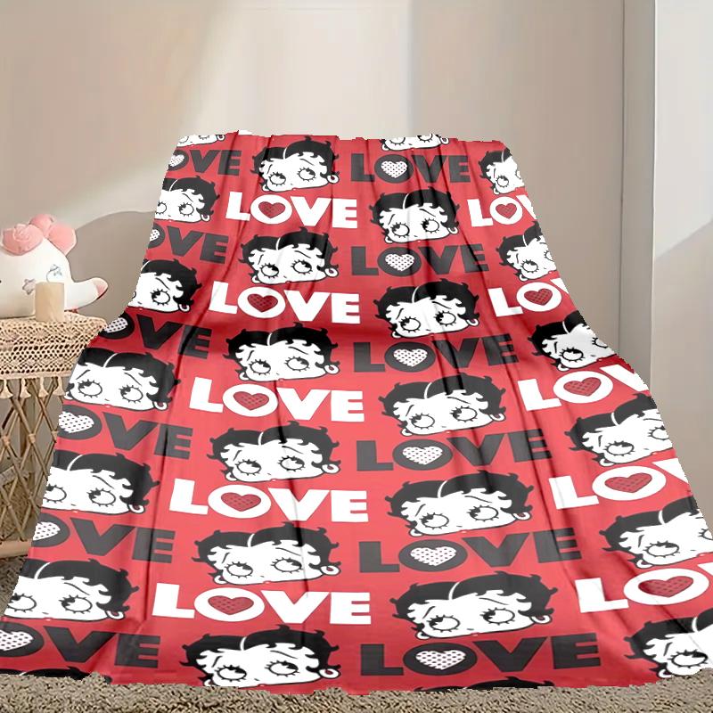 1pc Betty Boop Blanket, Cozy Printed Throw Blanket, A Heartfelt Gift for Your Family and Friends