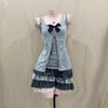 Retro Summer Japanese Soft Girl Bow Lace Skirt Set