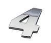 Mukojima Automobile Supplies Manufacturing MYS-060T 3D 3D Molded Emblem Sticker Number 4 Silver