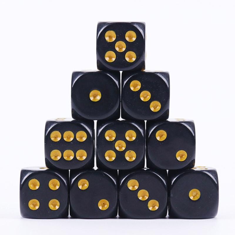 Acrylic 16mm Dices Colorful 6 Sided Dices Cubes with Dots Playings Square Block