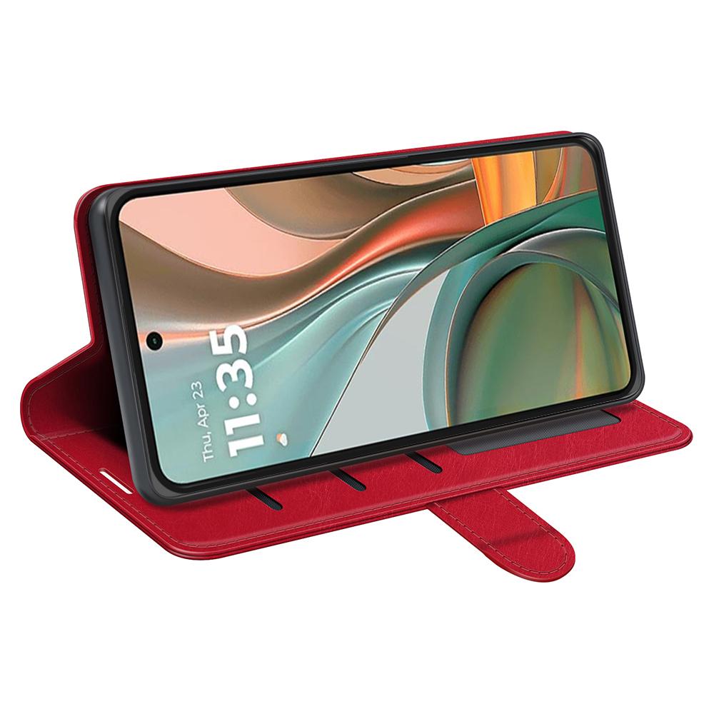 Dla Motorola Moto G75 5G Etui Portfelowe Tekstura Crazy Horse Podstawka Skórzane Etui na Telefon