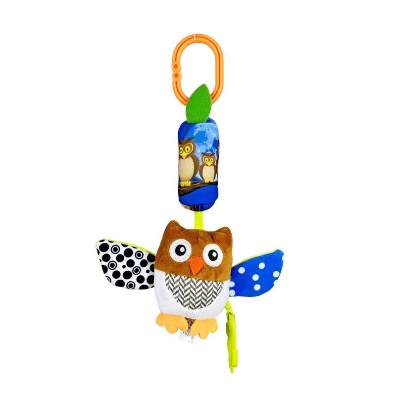 Animal Wind Chime & Teether Pendant for Strollers & Cribs