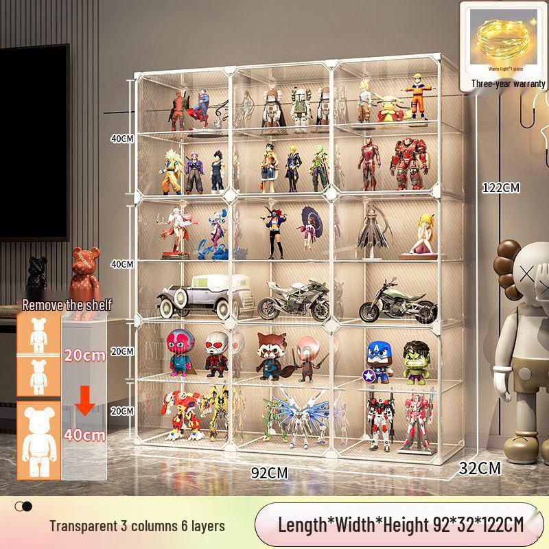 Lego Vitrine: Staubdichtes Transparentes Aufbewahrungsregal für Kleine Ornamente und Spielzeug