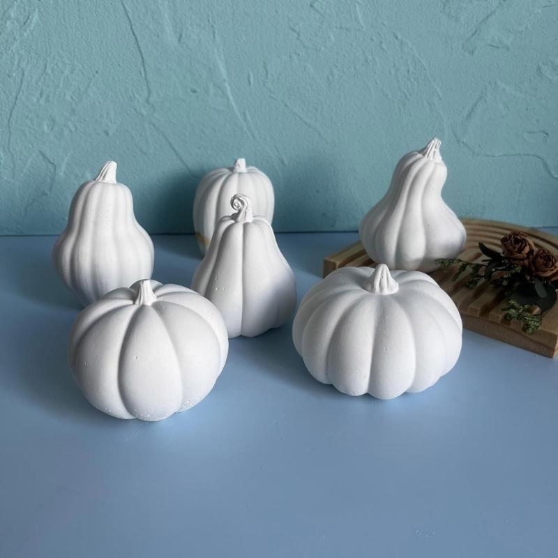 Silicone Pumpkin Shaped Candle Mold for Handmade Enthusiasts Aromatherapies Mould Practical Craft Classroom Supplies