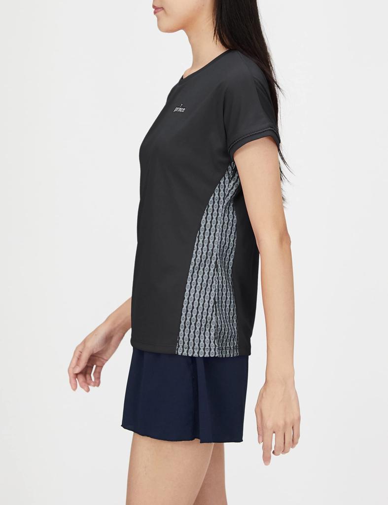 Prince Short Sleeve Game Black Medium Women's Shirt, (165),