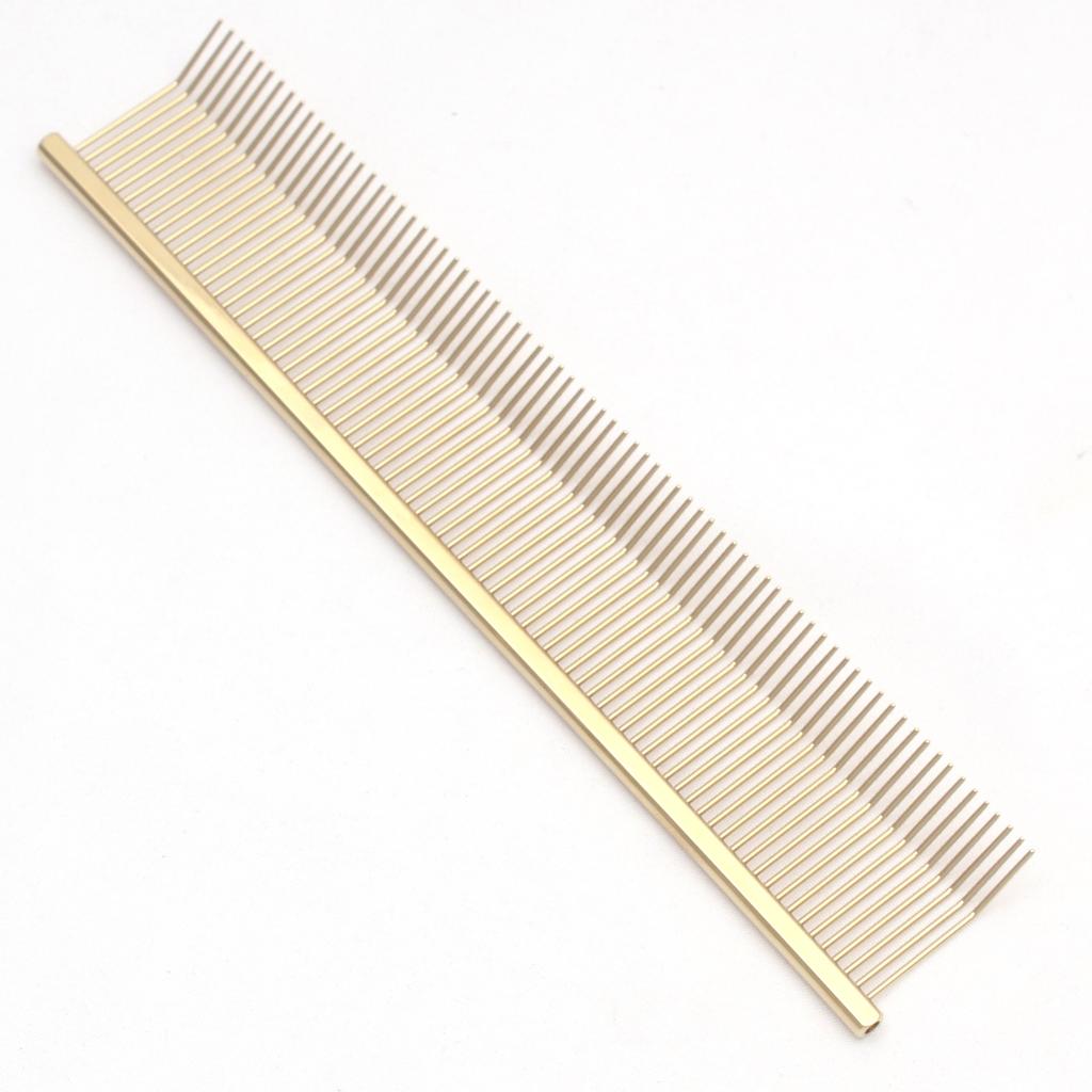 Professional Simple Pet Grooming Comb Copper Handle Dog Cat Deshedding Slicker Hair Removal 7817 Undercoat Rake Massage Brush
