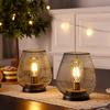 Freeshipping Birdcage Shape Table Lamp Cordless Battery Lamp Nordic Brown Decorative Indoor Light